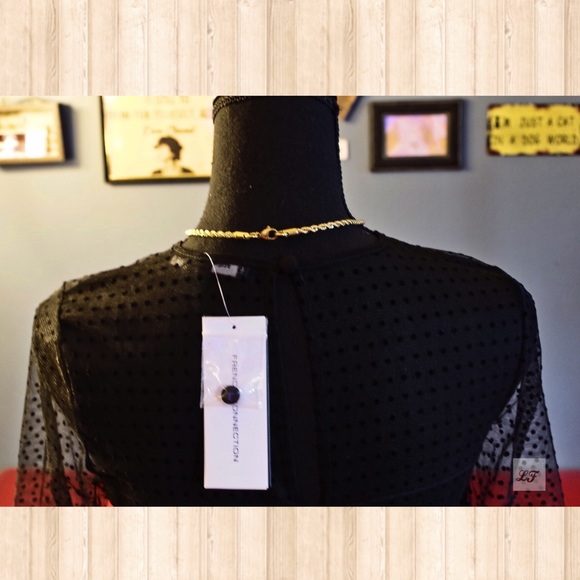 NWT French Connection Sheer Sleeves LBD - Picture 7 of 7